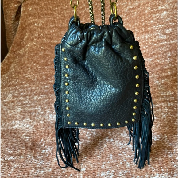 QV black fringe purse crossbody measurements in photos - Picture 3 of 10